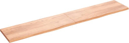 vidaXL - Wastafelblad - 220x40x4 - behandeld - massief - hout - lichtbruin