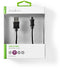 Nedis USB-Kabel - USB 2.0 - USB-A Male - USB Micro-B Male - 12 W - 480 Mbps - Vernikkeld - 1.00 m - Rond - PVC - Zwart - Doos