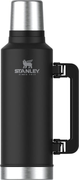 Stanley Classic Legendary Bottle 1,9L | Matte Black Pebble | Thermosfles houdt 45 uur warm, 2 dagen koud | Vaatwasserbestendig | Roestvrijstalen Thermoskan | Lekvrij
