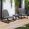tectake® Modica Tuinmeubelset - Zitgroep voor 2 personen - Weerbestendig - Rotan look - Grijs (2 stuks)