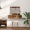 vidaXL - Wandhangende - Kaptafel - Gerookt - Eiken - 83x40x70 - cm