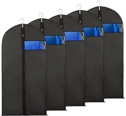 Ceruzo Kledinghoezen - Set van 5 - 60x140 cm - Zwart (5 stuks)