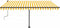 vidaXL - Luifel - vrijstaand - handmatig - uittrekbaar - 450x350 - cm - geel - en - wit