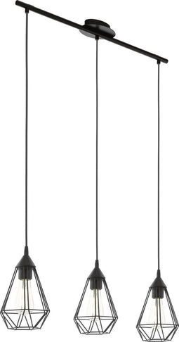 EGLO Tarbes - Hanglamp - Verstelbaar tot 110 cm - Zwart
