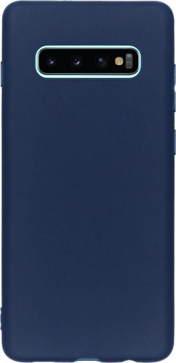 iMoshion Hoesje Geschikt voor Samsung Galaxy S10 Plus Hoesje Siliconen - iMoshion Color Backcover - Donkerblauw