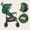 Lionelo Elia - Buggy - Lichte 7kg Duurzame Kinderwagen 5-Punts Gordel Verstelbare Rugleuning Muskietennet Groen
