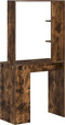 vidaXL - Kaptafel - Gerookt - Eiken - 78,5x37x154,5 - cm - Gefabriceerd - Hout