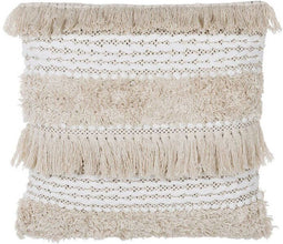 VILLUR - Sierkussen - Beige - 45 x 45 cm - Katoen