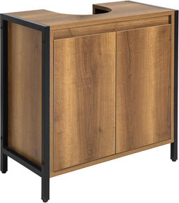 SoBuy BZR63-PF - Wastafelmeubel - Ruimtebesparend design - Bruin