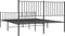 vidaXL - Bedframe - met - voetbord - zonder - matras - metaal - zwart - 160x200 - cm