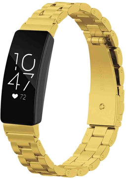 imoshion Bandje met Horlogeband inkorter - Geschikt voor Fitbit Inspire HR, Fitbit Inspire 2, Fitbit Ace 3, Fitbit Ace 2 - imoshion Stalen band met installatiehulp - goud