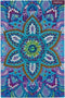 Diamondpainting Crystal Art Kaart Blauwe Mandala 10x15cm