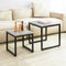 SoBuy FBT42-HG - Bijzettafel Set van 2 - Modern design - Grijs (2 stuks)