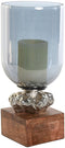 Kaarshouder DKD Home Decor 16,5 x 16,5 x 38,5 cm Kristal Aluminium