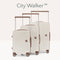 Skycases City Walker - 3-delige Kofferset - Lichtgewicht & Duurzaam - 34 77 94 Liter - 360° Spinner Wielen - TSA-slot - Beige