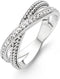 TI SENTO Dames Ring - 925 zilver - Zirconia wit - Maat 17.25 mm / maat 54 - 12020ZI