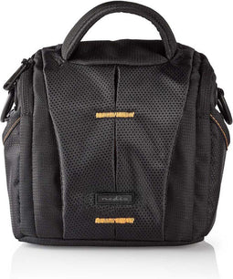 Nedis Cameratas - Schoudertas - Waterafstotend - 65 mm - 152 mm - 146 mm - Totaal aantal compartimenten: 6 - Zwart/Oranje