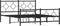 vidaXL - Bedframe - met - voetbord - zonder - matras - metaal - zwart - 160x200 - cm