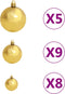 vidaXL - Kunstkerstboom - met - verlichting - en - kerstballen - 180 - cm - groen