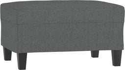 vidaXL - Voetenbank - 70x55x41 - cm - stof - donkergrijs