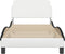 vidaXL - Bedframe - met - hoofdbord - kunstleer - wit - en - zwart - 80x200 - cm