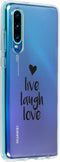 Hoesje Geschikt voor Huawei P30 Hoesje Siliconen - Design Backcover siliconen - Meerkleurig / Live Laugh Love