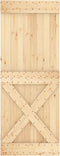 vidaXL - Schuifdeur - met - beslag - 80x210 - cm - massief - grenenhout