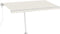vidaXL - Luifel - automatisch - met - LED - en - windsensor - 450x350 - cm - crèmekleur
