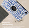 imoshion Tablet Hoes - Geschikt voor Samsung Galaxy Tab A9 Plus - 360° Draaibare Design Bookcase 2.0 - White Blue Stripes