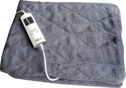 Mesa Living - Elektrische deken - Warmtedeken - Elektrische bovendeken - 180 x 130 cm – 1-2 persoons - 6 warmtestanden - Automatisch uitschakelen na 12 uur - Energiezuinig - Wasbaar - Kleur: Lichtgrijs