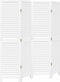 vidaXL - Kamerscherm - met - 4 - panelen - massief - paulowniahout - wit