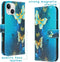 iMoshion Hoesje Geschikt voor iPhone 15 Hoesje - iMoshion Design Softcase Bookcase - Blauw / Blue Butterfly