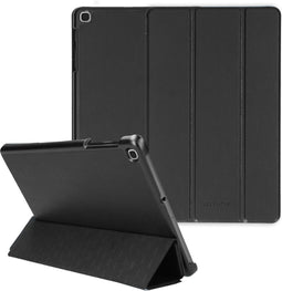 Selencia Tablet Hoes Geschikt voor Samsung Galaxy Tab A 10.1 (2019) - Selencia Nuria Vegan Lederen Trifold Bookcase - Zwart