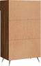 vidaXL - Schoenenkast - 60x35x105 - cm - bewerkt - hout - bruin - eikenkleur