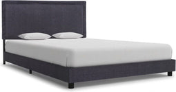 vidaXL - Bedframe - stof - donkergrijs - 140x200 - cm