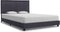 vidaXL - Bedframe - stof - donkergrijs - 140x200 - cm