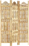 vidaXL - Kamerscherm - 3 - panelen - handgesneden - 120x165 - cm - massief - mangohout