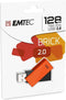 Emtec C350 Brick - USB 2.0 - 128GB - Oranje