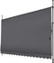 tectake® Klemluifel - Balkonluifel - UV-bestendig - Waterafstotend - Breedte 400 cm - Antraciet