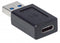 Manhattan 354653 - USB 2.0 Adapter - USB-A naar USB-C - Zwart