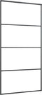 vidaXL - Schuifdeur - met - beslag - 102,5x205 - cm - ESG-glas - en - aluminium