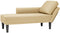 vidaXL - Chaise - longue - met - kussen - corduroy - stof - lichtgroen - grijs