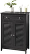 SoBuy FRG238-DG - Badkamermeubel - 1 lade 2 deuren - Donkergrijs MDF 60cm