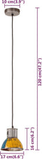 vidaXL Hanglamp rond 25 W E27 48 cm zilverkleurig