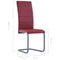 vidaXL - Eetkamerstoelen - 4 - st - kunstleer - rood