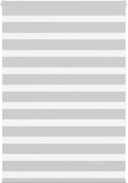 vidaXL - Zebra - rolgordijn - 105x150 - cm - stofbreedte - 100,9 - cm - lichtgrijs