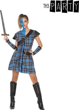 Costume for Adults Blue Scottish Woman 4 pcs