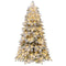 Coast Kunstkerstboom 180 cm - Besneeuwd met 260 LED Lampjes - Opvouwbaar & Voorgemonteerd - Groen/Wit