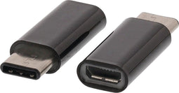 ValueLine VLCP60910B - USB-C 2.0 Adapter - USB Micro-B naar USB-C - Zwart