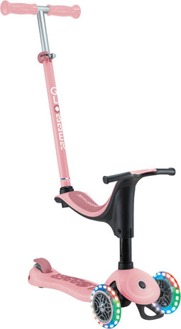 Globber Go Up Sporty Lights - Meegroeistep - Lichtgevende wielen - Pastel Pink
